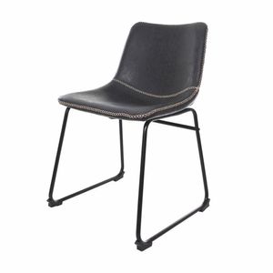 Cadeira Estofada c/Encosto c/Alto p/Mesa De Jantar Preto