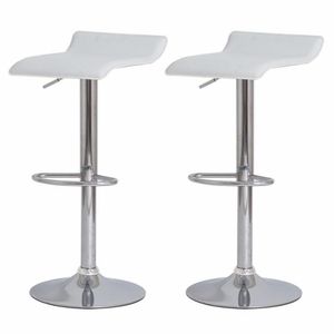 Kit 2 Banquetas Altas Estofadas p/Cozinha Americana branca