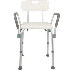 Banqueta De Banho Com Encosto E Apoio De Braço D3 Dellamed Branco