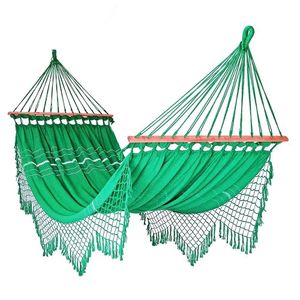 Rede Grande De Dormir Americana Com Madeira Várias Cores Cor:Verde Bandeira