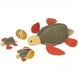Bichos Grávidos -Tartaruga e 2 Filhotes -Bichos De Pano