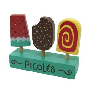 Brincando De Comidinhas - 3 Picolés - Madeira - 370