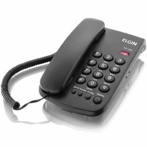 Telefone Elgin De Mesa Com Fio Bloqueador Preto Tcf 2000