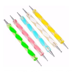 Kit Pincel Boleador Decoração Unhas Kit Com 5 Un