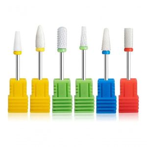 Kit 6 Broca Cerâmica Profissional Unha Gel Acrigel Porcelana