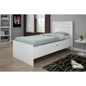 Cama Solteiro Baú Larissa Branca