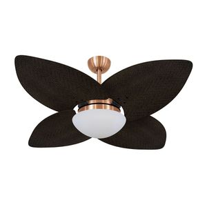 Ventilador De Teto Dormamu Cobre 4 Pás Palmae Tabaco 127v