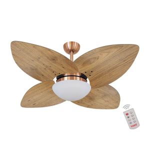 Ventilador De Teto 4 Pás Rádica Freijó 127v C/ Controle