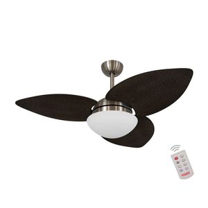 Ventilador De Teto Bronze 3 Pás 127v C/ Controle