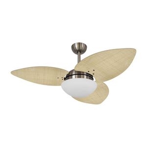 Ventilador De Teto Dormamu Bronze 3 Pás Palmae Natural 127v