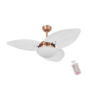 Ventilador De Teto 3 Pás Palmae Branco 127v C/ Controle