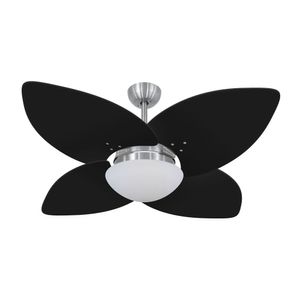 Ventilador De Teto Dormamu Escovado 4 Pás Preto 220V