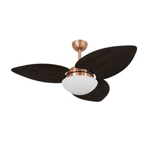 Ventilador De Teto Dormamu Cobre 3 Pás Palmae Tabaco 127v