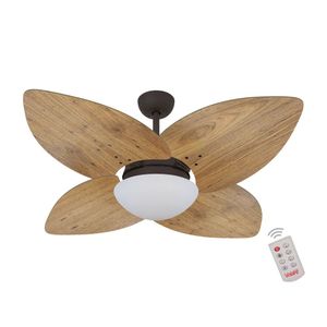 Ventilador De Teto Marrom 4 Pás Rádica 127v C/ Controle