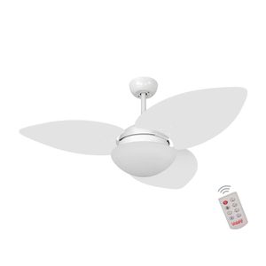 Ventilador De Teto Branco 3 Pás Branco 127V C/ Controle