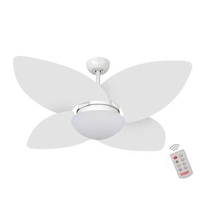 Ventilador De Teto Branco 4 Pás Branco 220V C/ Controle