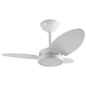 Ventilador Ventura Led Branco 220V 3 Pás Brancas