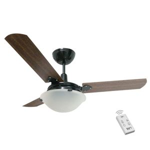 Ventilador Unions Preto 220V 3 Pás Verniz E Controle