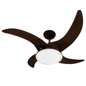 Ventilador Led Independence Marrom Café 4 Pás 220V