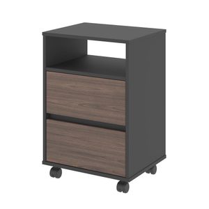 Mesa De Cabeceira Com Rodízios Nadi Freijo Preto
