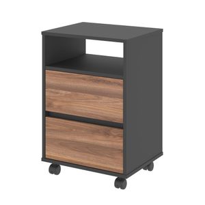 Mesa De Cabeceira Com Rodízios Nadi Noce Preto