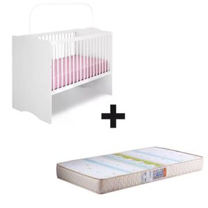 Kit Berço Americano + Colchão Espuma D18 Branco