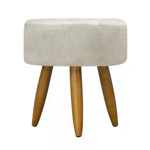 Puff Decorativo Redondo - Bege Bege