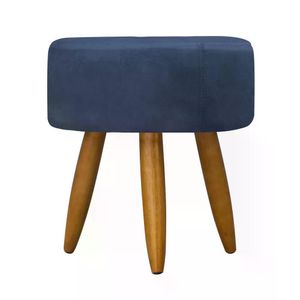 Puff Decorativo Redondo - Azul Marinho Azul Marinho