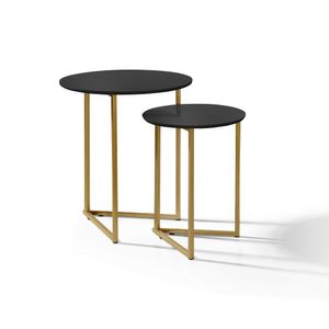 Mesa Lateral Pé De Ferro Dourado Estilo Industrial Versátil