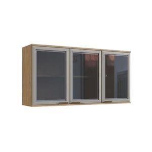Armário De Cozinha 3 Portas Vidro Fumê Casablanca Casamia