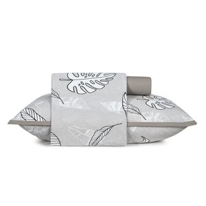 Jogo De Cama Solteiro Altenburg Blend Malha Leaf Urban