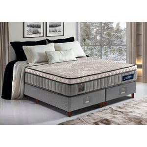 Cama Box King Colchão Pillow + Box 193x203x70