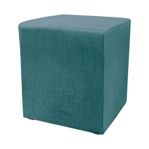 Puff Zelda Quadrado Multiuso 43x43x43cm Tecido Suede Velusoft Azul