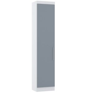 Guarda Roupa Sapateira Modulado 50cm 1 Porta Alpes Luciane Móveis Branco Pf Com Grey Sky Pf