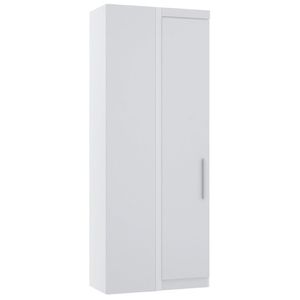 Guarda Roupa De Canto Reto Modulado 90cm 1 Porta Alpes Luciane Móveis Branco Pf Com Branco Pf