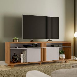 Rack Bancada Para Tv Até 70 Polegadas 1,80M Nt 1290 Freijó / Off White Freijó Trend