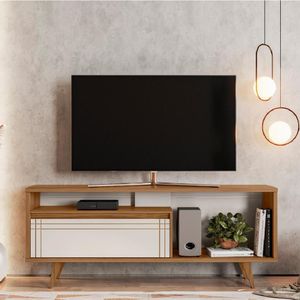 Rack Bancada Para Tv Até 60 Polegadas Nt 1285 Freijó / Off White Notável Freijo Off White