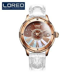 Relógio Feminino De Luxo Loreo 1101 à Prova D'água Rosa