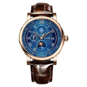 Relógio Masculino Lige 8820 Prova D' água Ouro Azul