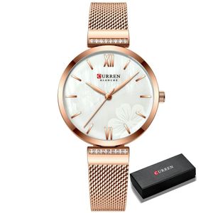 Relógio Feminino Curren 9067 À Prova D'Água Rosa