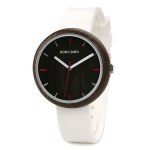 Relógio Feminino Bobo Bird Madeira Wr28 Não À Prova D' Água Branco