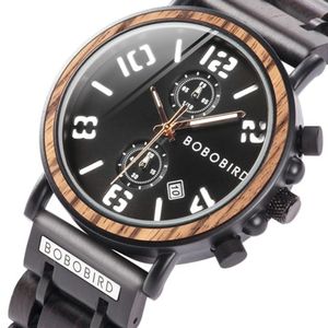 Relógio Masculino De Madeira Bobo Bird Ws263 À Prova D'Água W-S26-4
