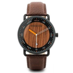 Relógio Masculino De Madeira Bobo Bird Wp01 À Prova D'Água Marrom