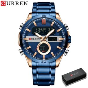 Relógio Masculino Curren 8384 À Prova D'Água Azul