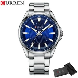 Relógio Masculino Curren 8424 À Prova D'Água Azul