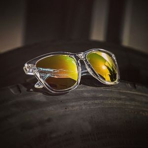 Óculos De Sol Com Armação Transparente Dokly C1 Amarelo Claro