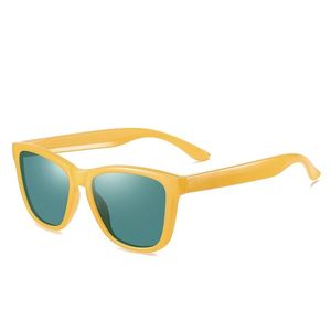 Óculos De Sol De Armação Amarela Unissex Espelo Dokly C2 Amarelo Óculos