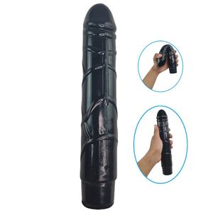 Penis Dildo Vibrador Preto 23cm Multi Velocidade Silencioso