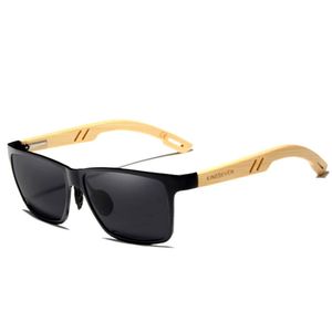 Óculos De Sol Kingseven Retro Hastes De Madeira Uv400 H5507