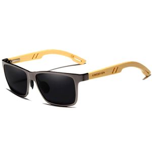 Óculos De Sol Kingseven Retro Hastes De Madeira Uv400 H5507